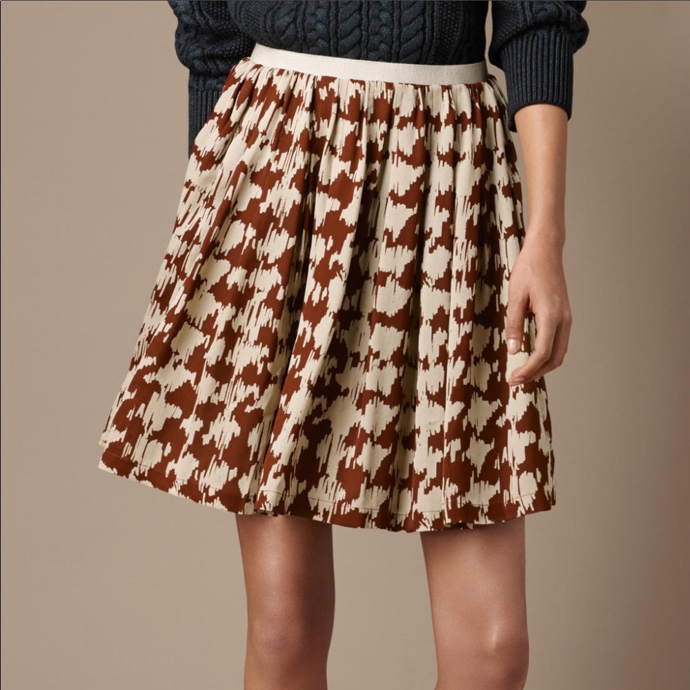 Burberry Brit Silk Brown Skirt